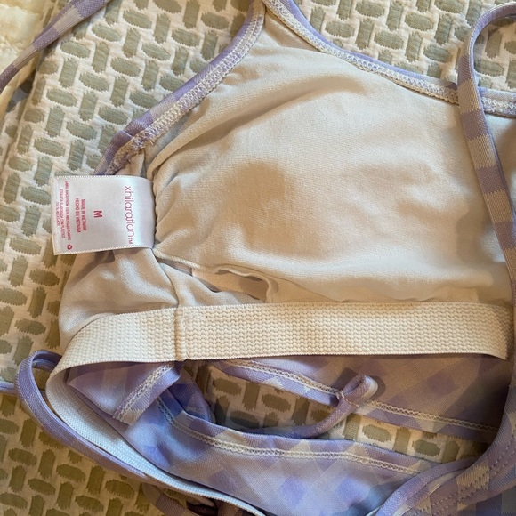 Purple Gingham High-Waisted Bikini Set - Picture 6 of 9